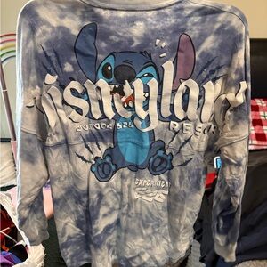Disney  Blue Tie-Dye Stitch Shirt